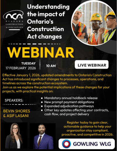 Understanding the Impact of Ontario's Construction Act Changes - Free Webinar